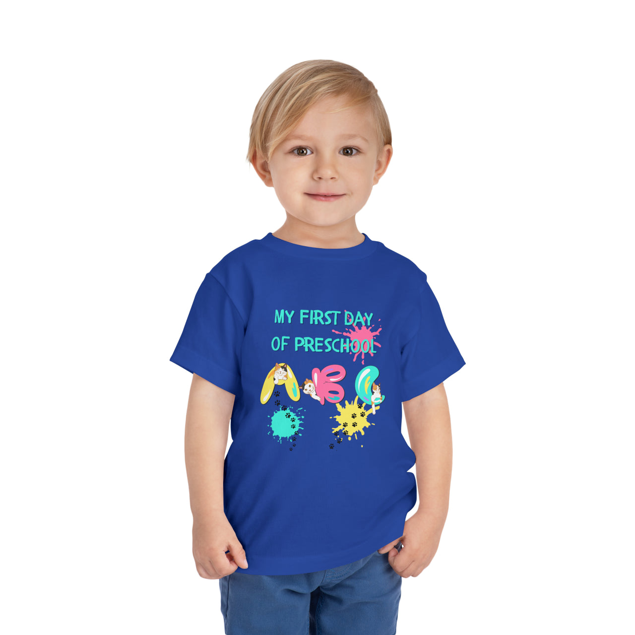 first day of preschool t-shirt cute cat toddler shirt