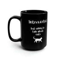 Thumbnail for Black Ceramic Cat Mug 15oz Cute Cat Mug Introvert