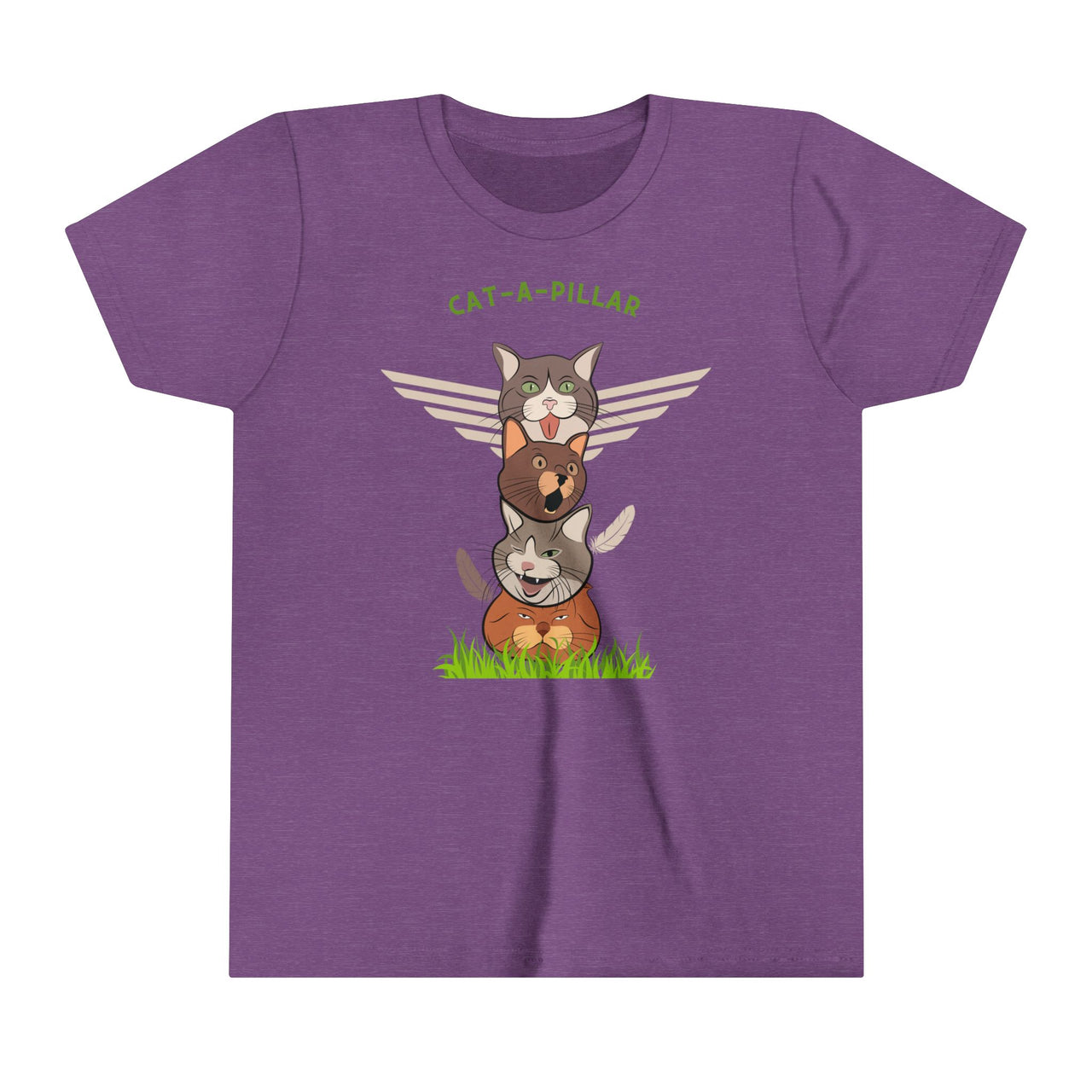 Youth Tee Funny Cat Shirt Cat-A-Pillar Totem Pole