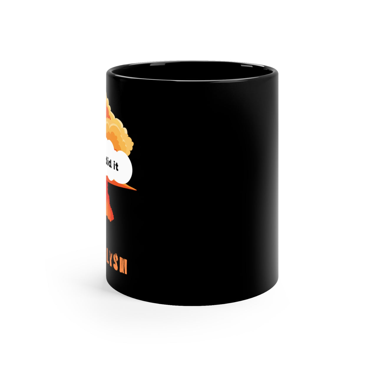 Mug Black Ceramic Coffee 11oz Microwave Dishwasher Safe Cat-aclysm