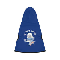 Thumbnail for Pet Hoodie Let It Snow Blue Cat Jacket Cute Holiday Match Your Cat