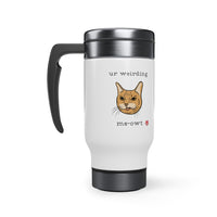 Thumbnail for Stainless Steel Cat Travel Mug with Handle, 14oz Cute Funny Cat Mug Ur Weird