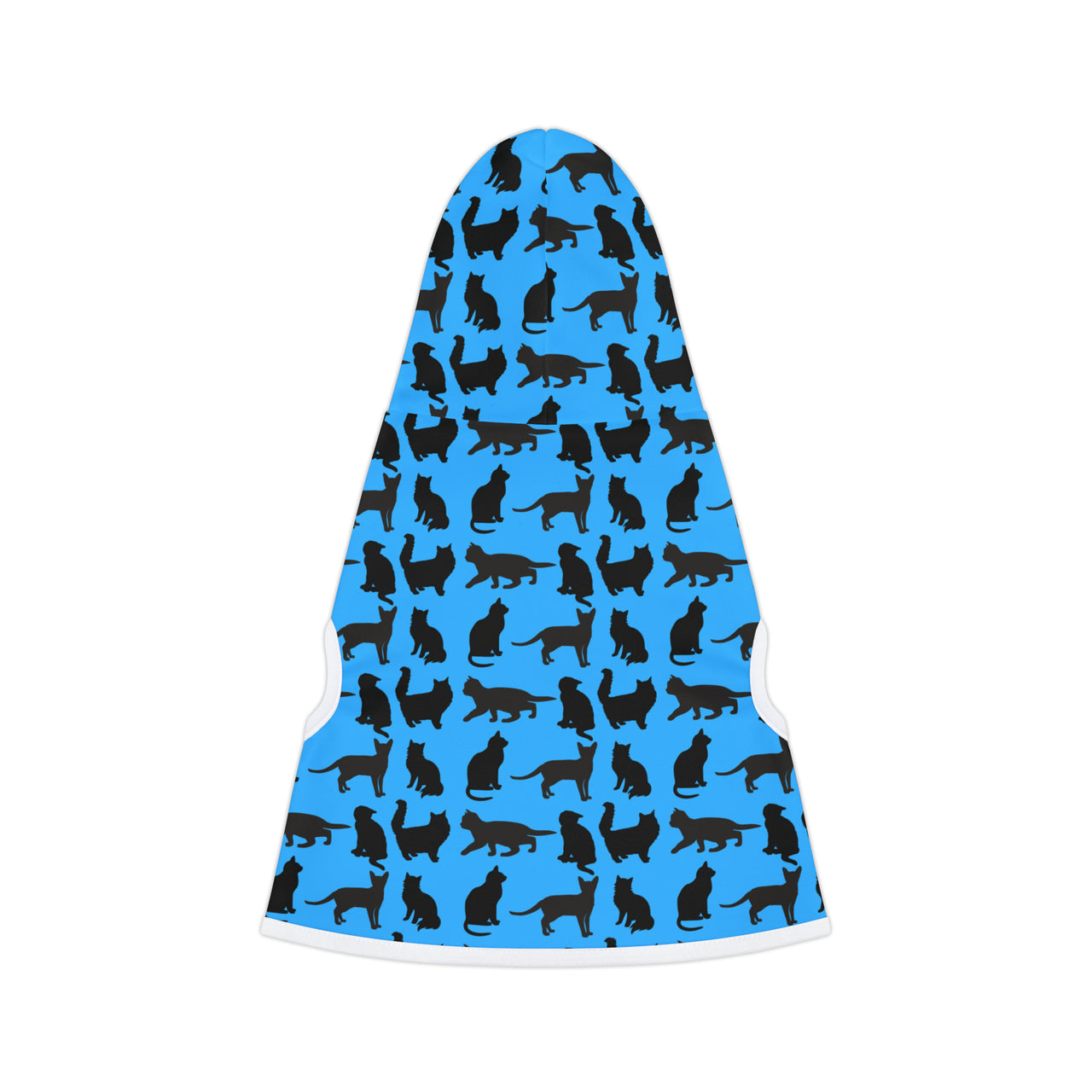 Pet Hoodie Blue Cats Silhouette Cute Funny Cat Jacket Accessory