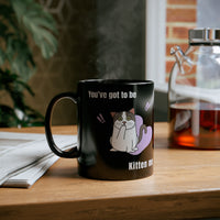 Thumbnail for Mug Cat Black Ceramic Coffee 11oz Microwave Dishwasher Safe Kitten Me