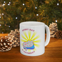 Thumbnail for Cat Mug - Every Day is Caturday Happy Cat Ceramic Mug (11oz, 15oz)