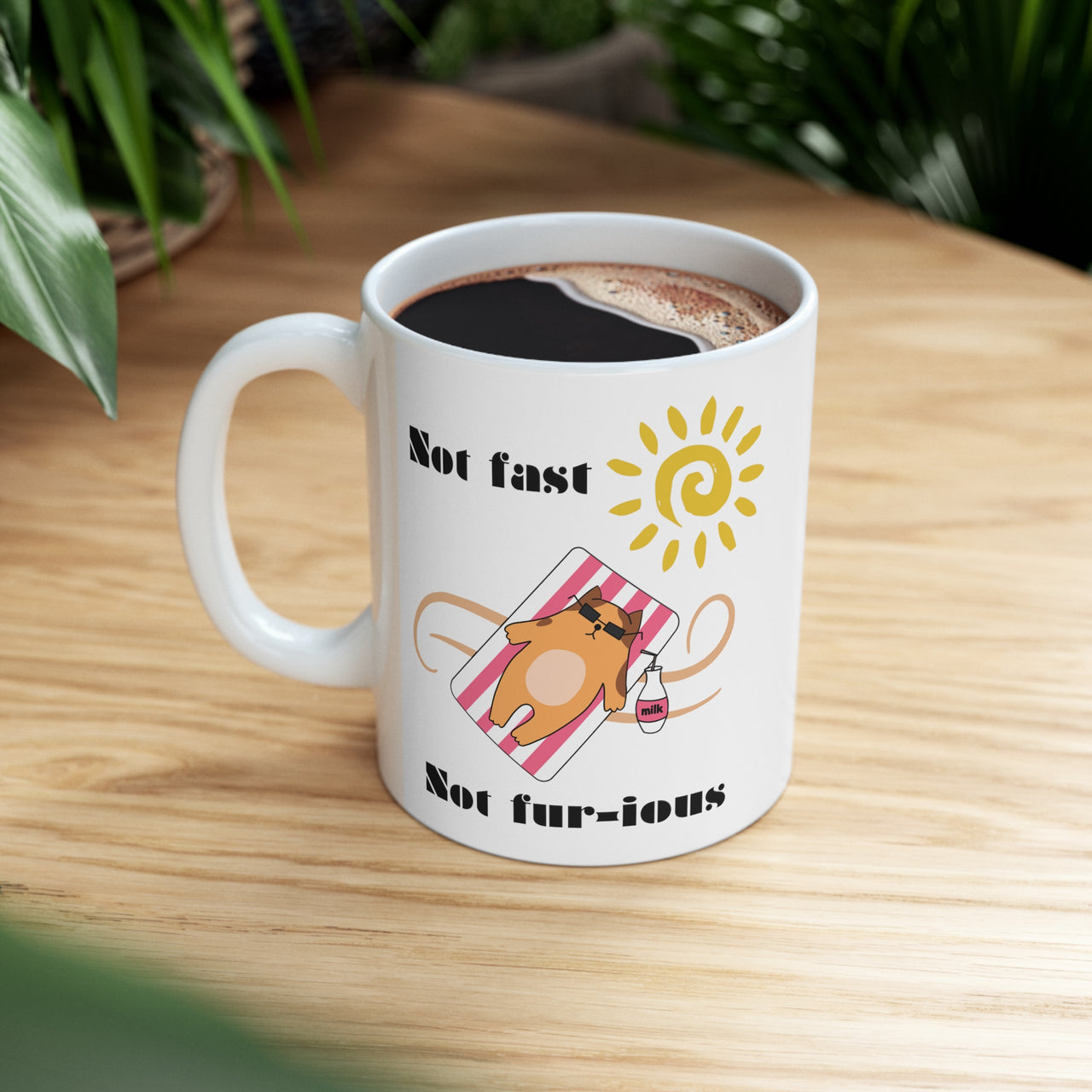 Funny Cat Mug Ceramic Coffee 11oz Fast Not Furious