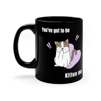 Thumbnail for Mug Cat Black Ceramic Coffee 11oz Microwave Dishwasher Safe Kitten Me