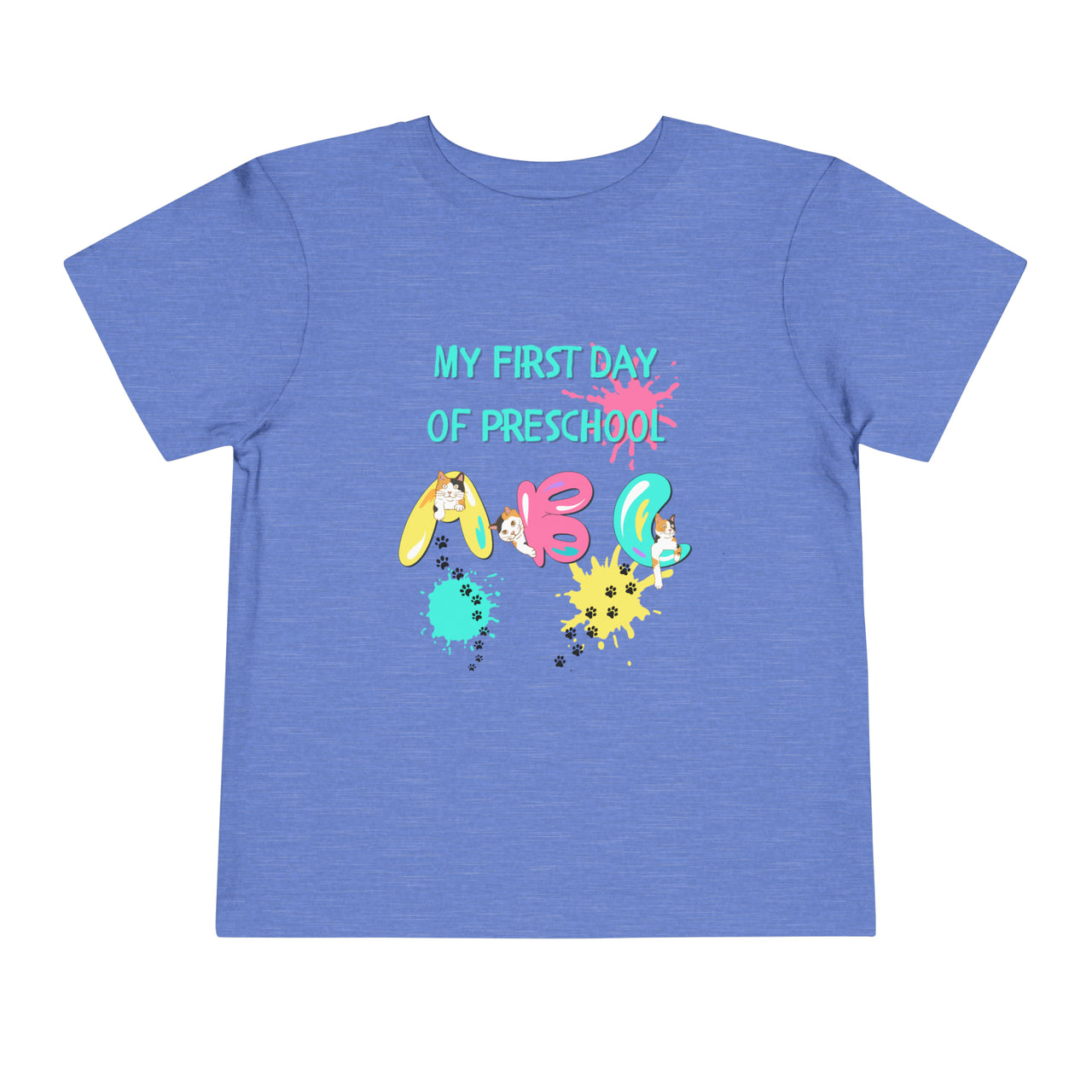 first day of preschool t-shirt cute cat toddler shirt