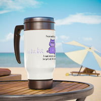 Thumbnail for Stainless Steel Travel Mug with Handle, 14oz Multitasker Funny Cute Cat Mug