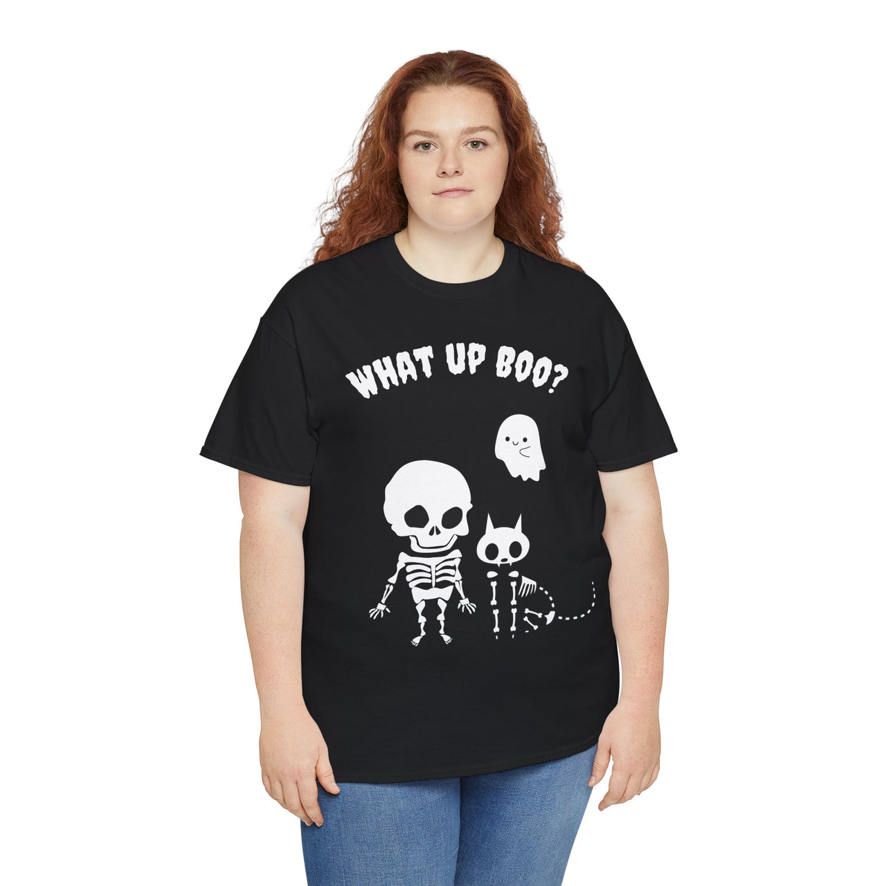 Skeleton Cat Halloween Tee