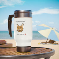 Thumbnail for Stainless Steel Cat Travel Mug with Handle, 14oz Cute Funny Cat Mug Ur Weird