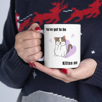 Thumbnail for Mug Cat White Ceramic Coffee 11oz Microwave Dishwasher Safe Kitten Me