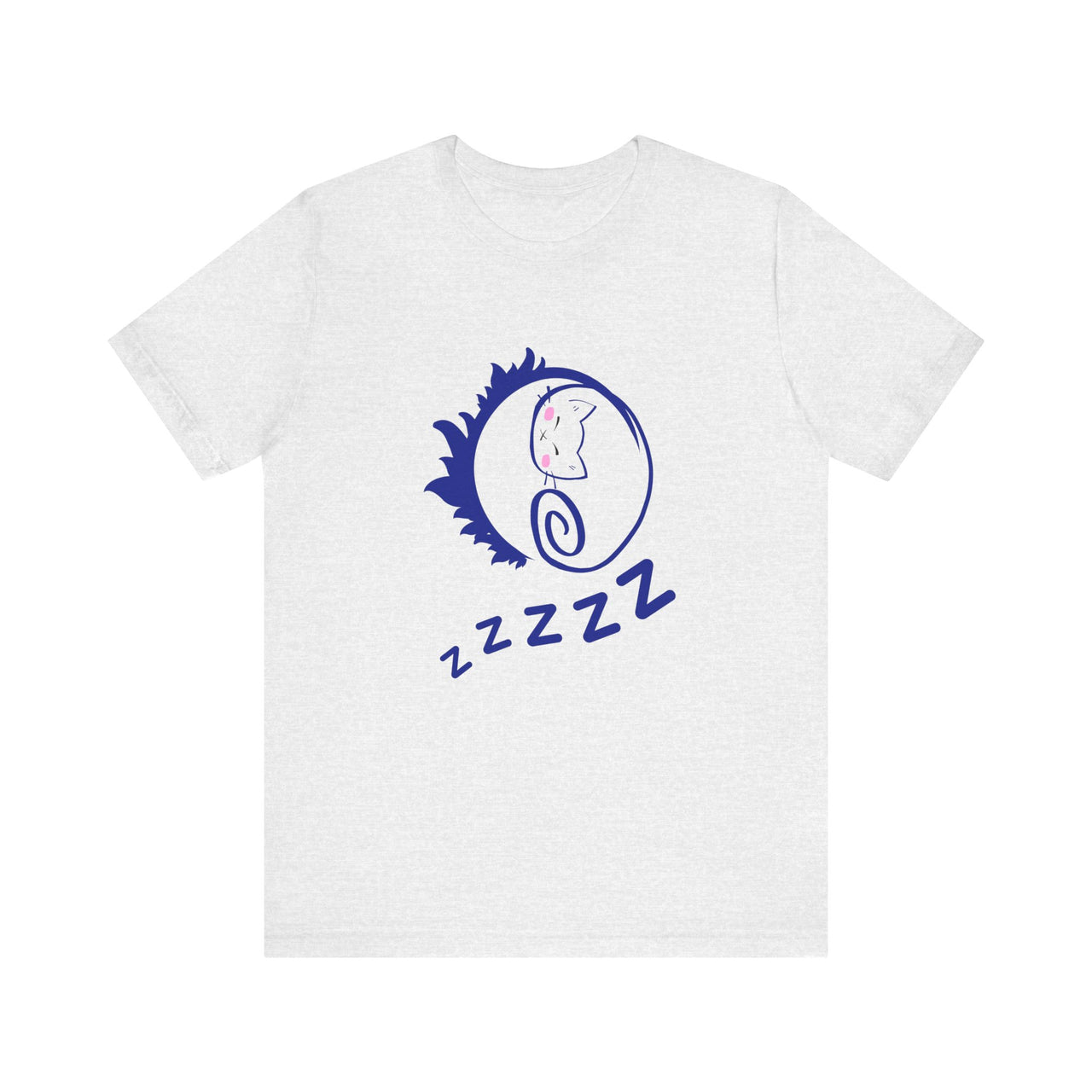 Sleeping Cat Print T-Shirt