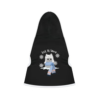 Thumbnail for Pet Hoodie Cute Holiday Cat Jacket Let It Snow Black