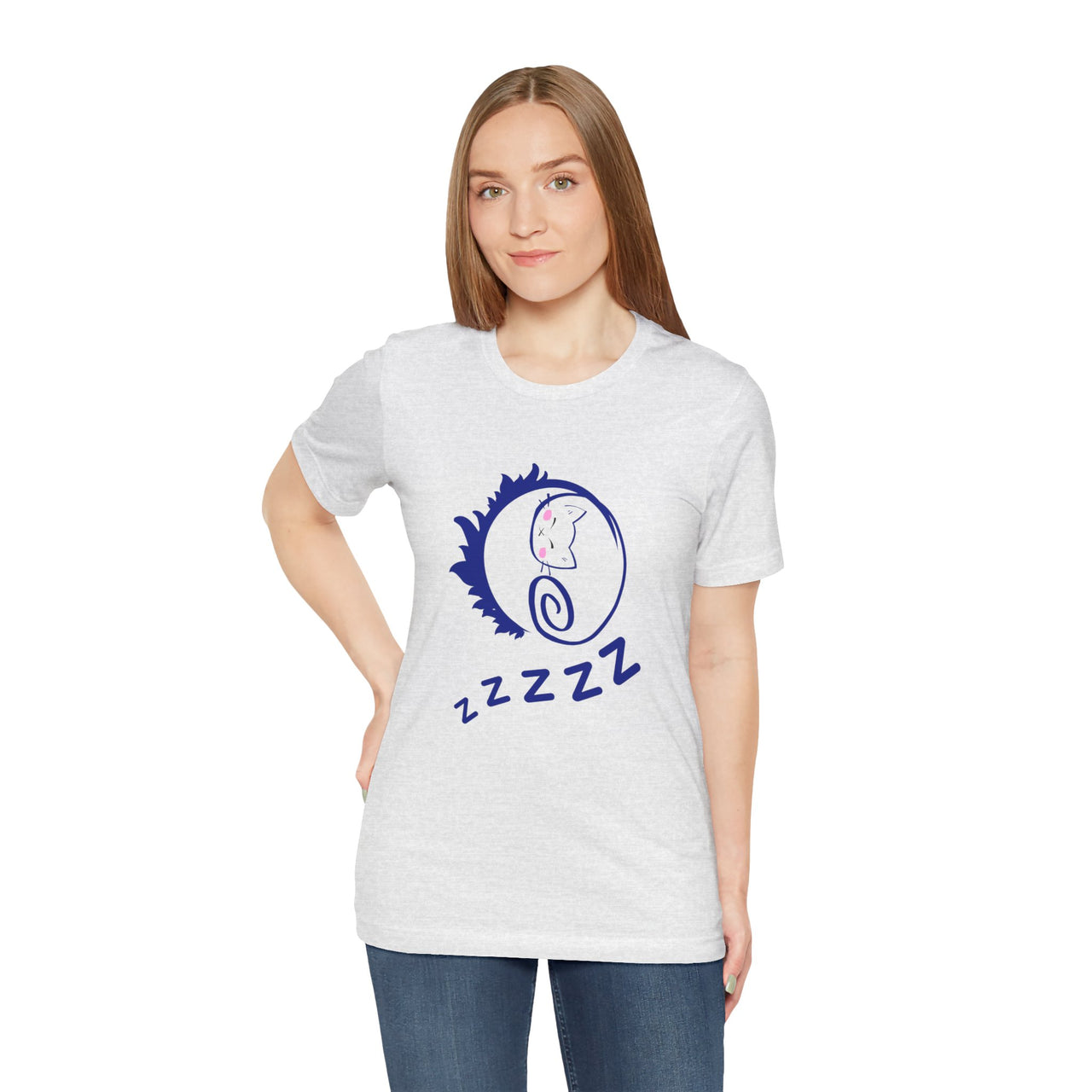 white cat nap t-shirt