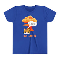 Thumbnail for Funny Cute Cat Shirt for Kids Youth Short Sleeve Tee Cataclysm