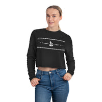 Thumbnail for Women's Cropped Sweatshirt Snowflake Cat