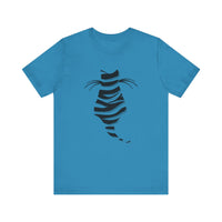 Thumbnail for Cat shirt for men and women featuring a striped cat silhouette