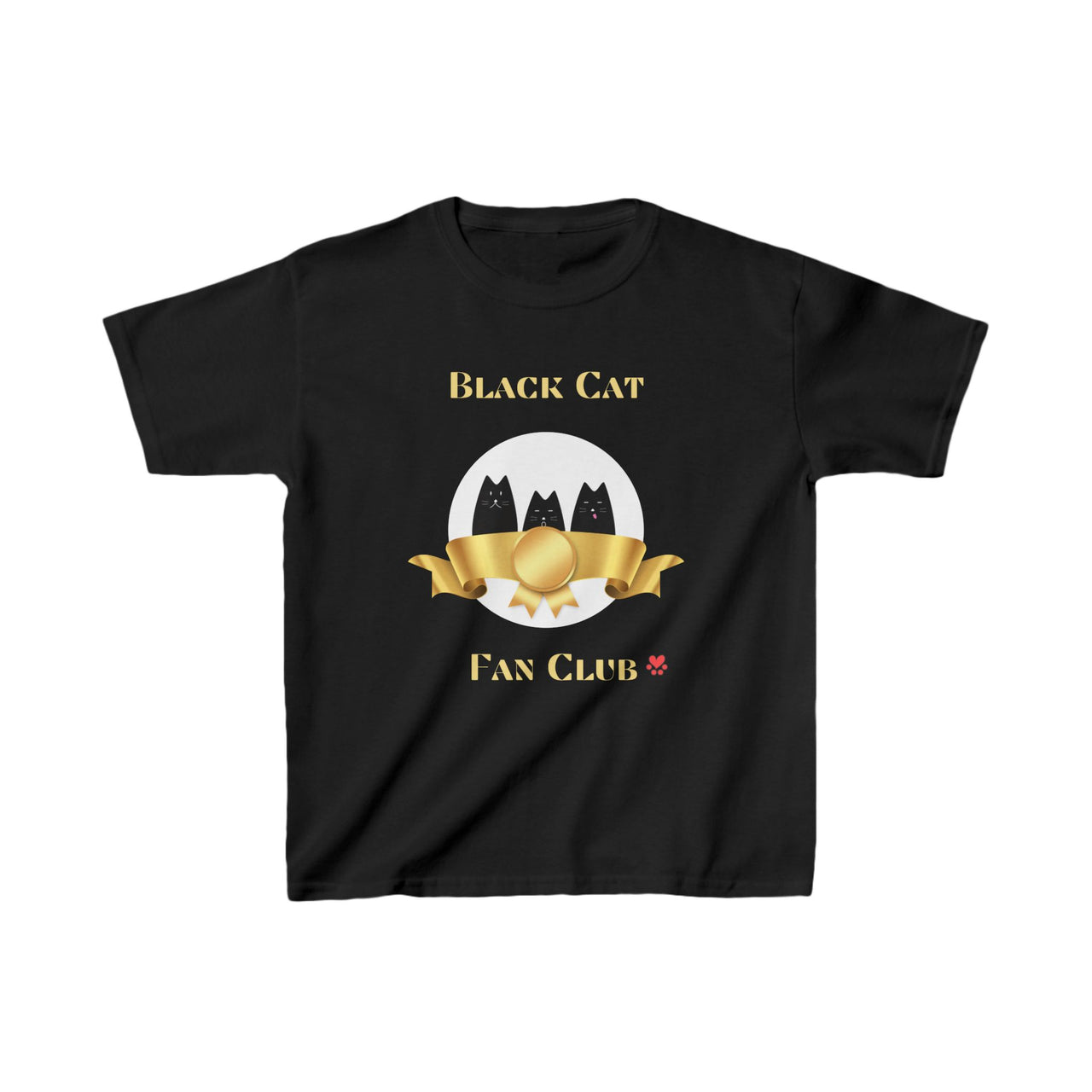 Kids T-Shirt - Black Cat Fan Club Design