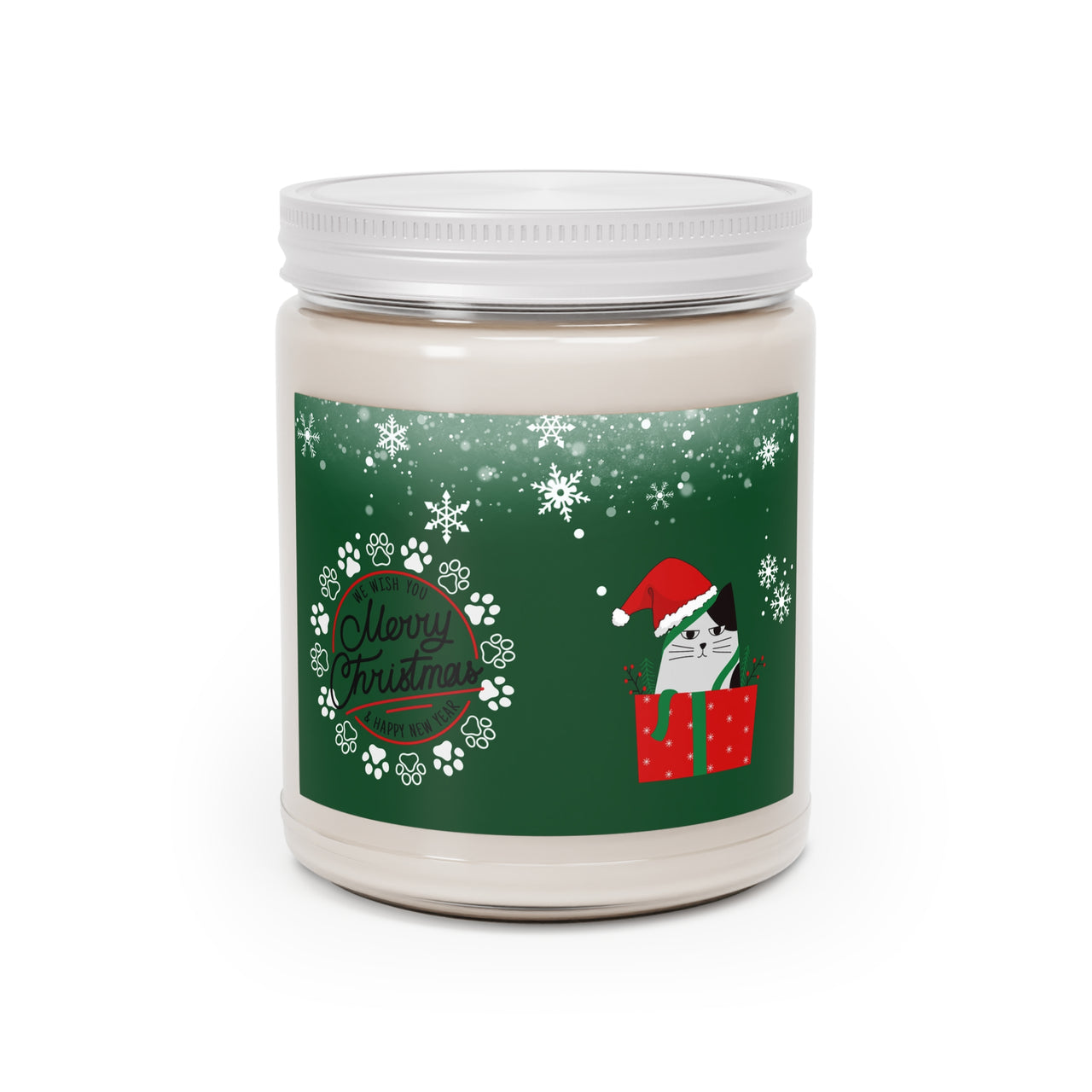 Cute Cat Christmas Candle Scented