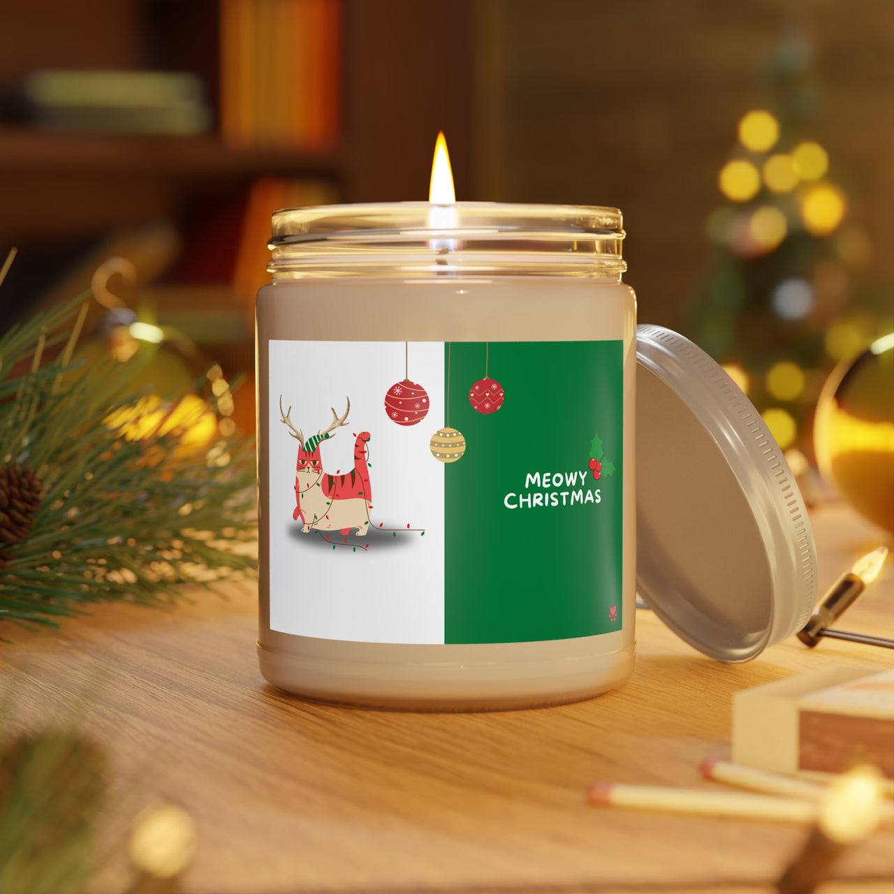 Christmas Antler Cat Scented Candles