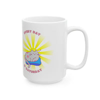 Thumbnail for Cat Mug - Every Day is Caturday Happy Cat Ceramic Mug (11oz, 15oz)