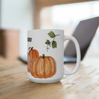 Thumbnail for Oh My Gourd Halloween Funny Cute Cat Pumpkin Ceramic Mug 15oz