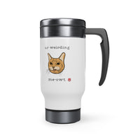 Thumbnail for Stainless Steel Cat Travel Mug with Handle, 14oz Cute Funny Cat Mug Ur Weird