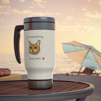 Thumbnail for Stainless Steel Cat Travel Mug with Handle, 14oz Cute Funny Cat Mug Ur Weird