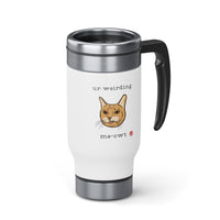 Thumbnail for Stainless Steel Cat Travel Mug with Handle, 14oz Cute Funny Cat Mug Ur Weird