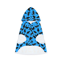 Thumbnail for Pet Hoodie Blue Cats Silhouette Cute Funny Cat Jacket Accessory