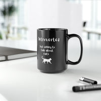 Thumbnail for Black Ceramic Cat Mug 15oz Cute Cat Mug Introvert