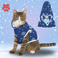 Thumbnail for Christmas winter cute cat hoodie, cat jacket, pet accessory