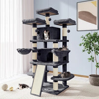 Thumbnail for New 68 Inches Catry Cat Tree/Cat Tree House and Towers for Large Cat/Cat Climbing Tree with Cat Condo/Cat Tree Scratching Post