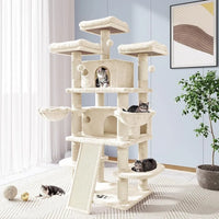 Thumbnail for New 68 Inches Catry Cat Tree/Cat Tree House and Towers for Large Cat/Cat Climbing Tree with Cat Condo/Cat Tree Scratching Post