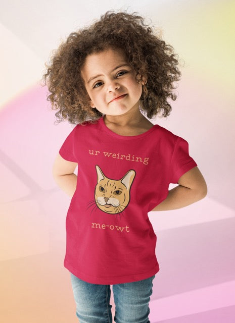 funny kids cat shirt