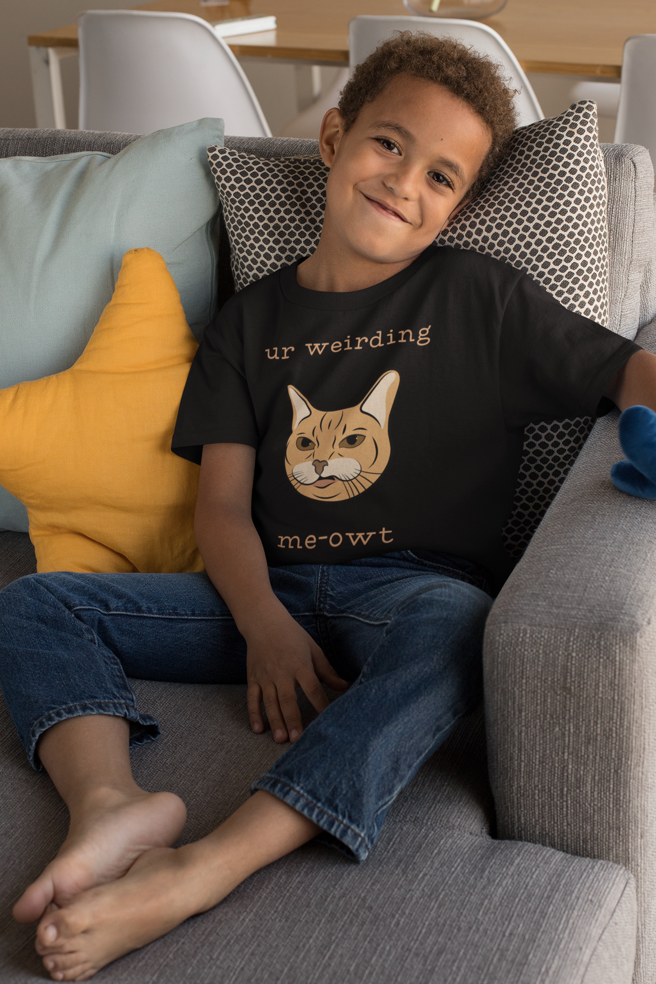 funny kids cat shirt